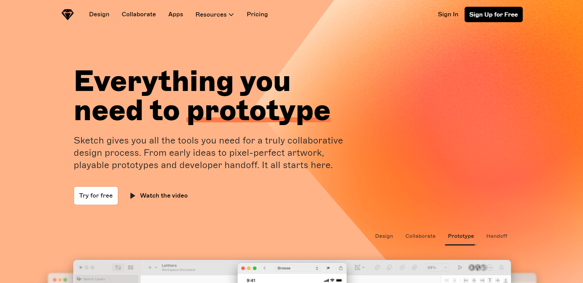 Sketch prototyping tool