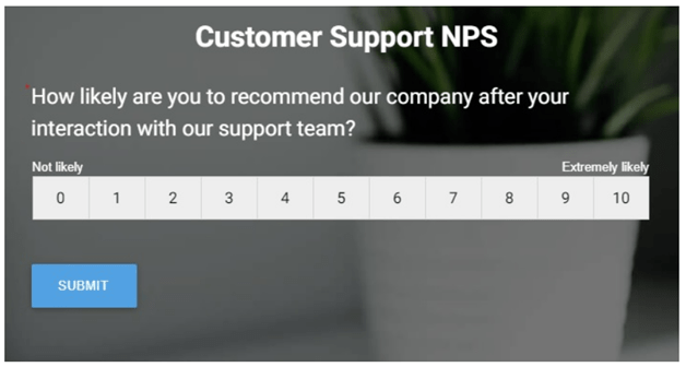 Net Promoter Score Survey