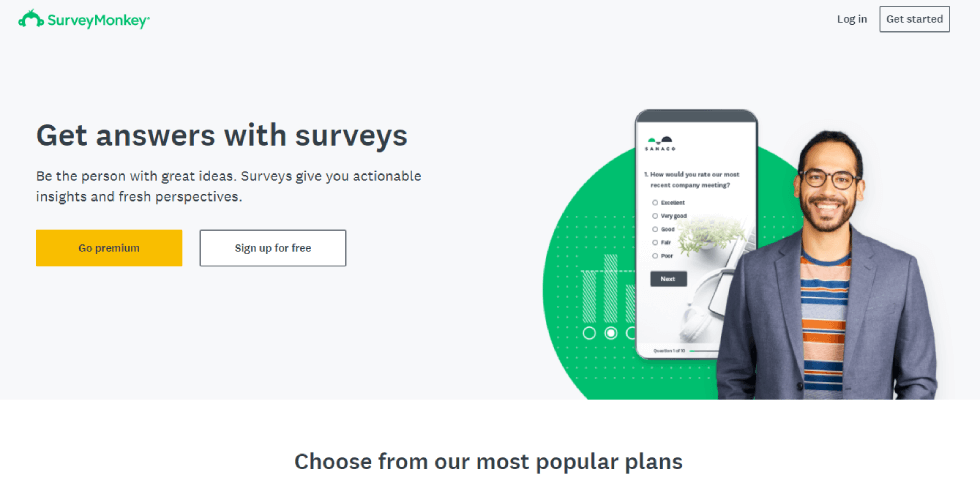 SurveyMonkey is best tool for research market