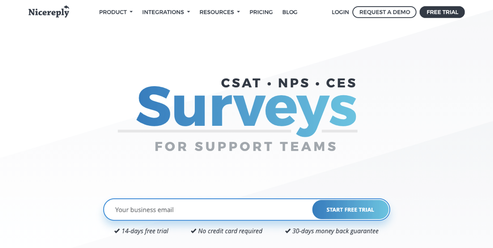 Nicereply survey feedback tool