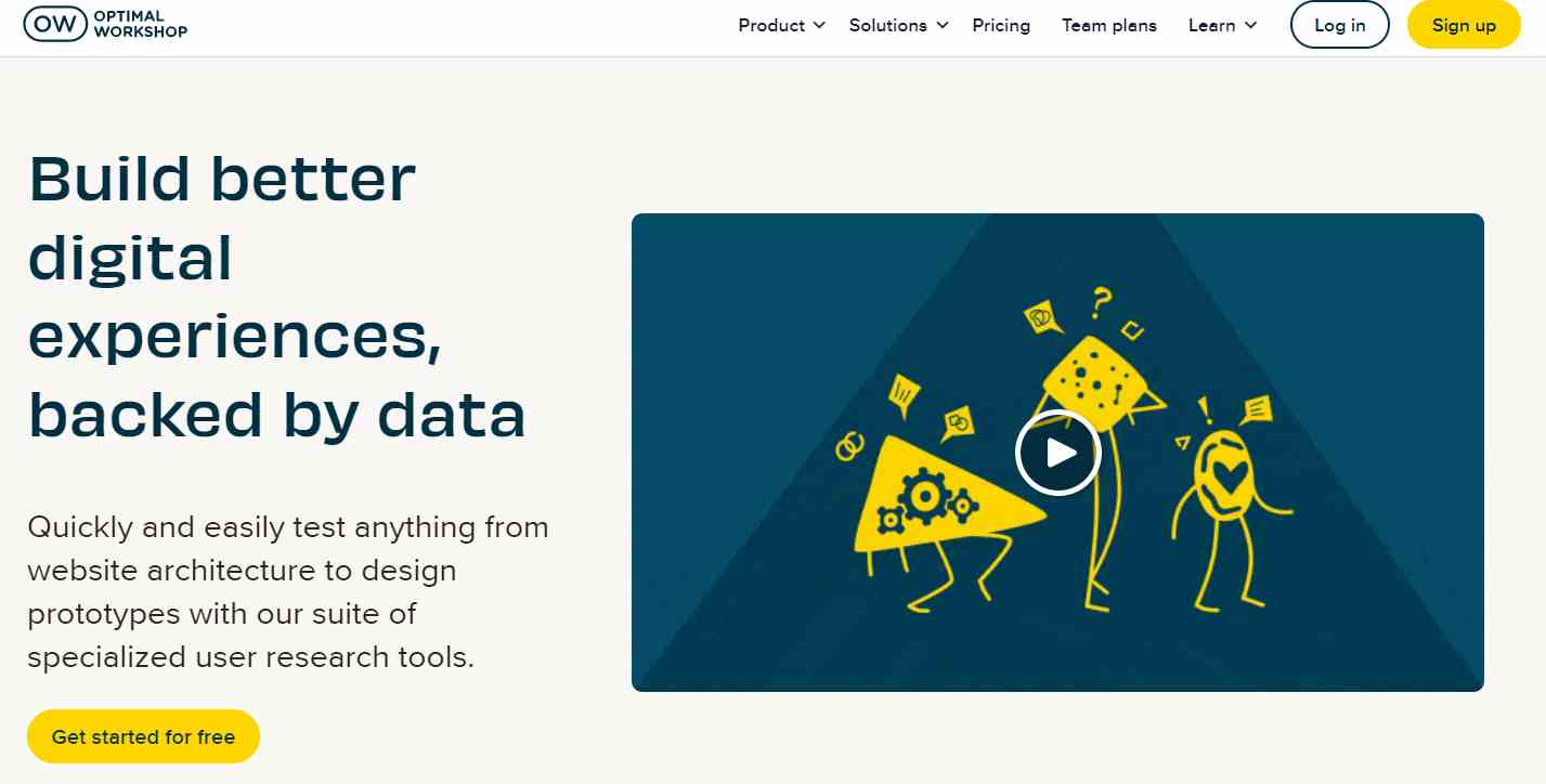 Optimal Workshop best tool for conduct user research