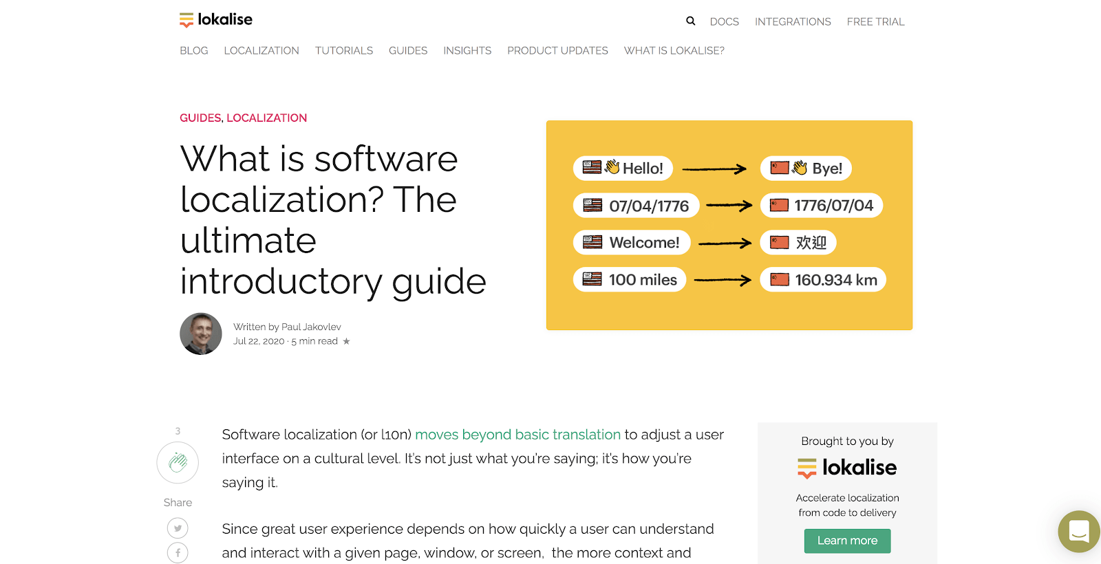 Software localization best practices