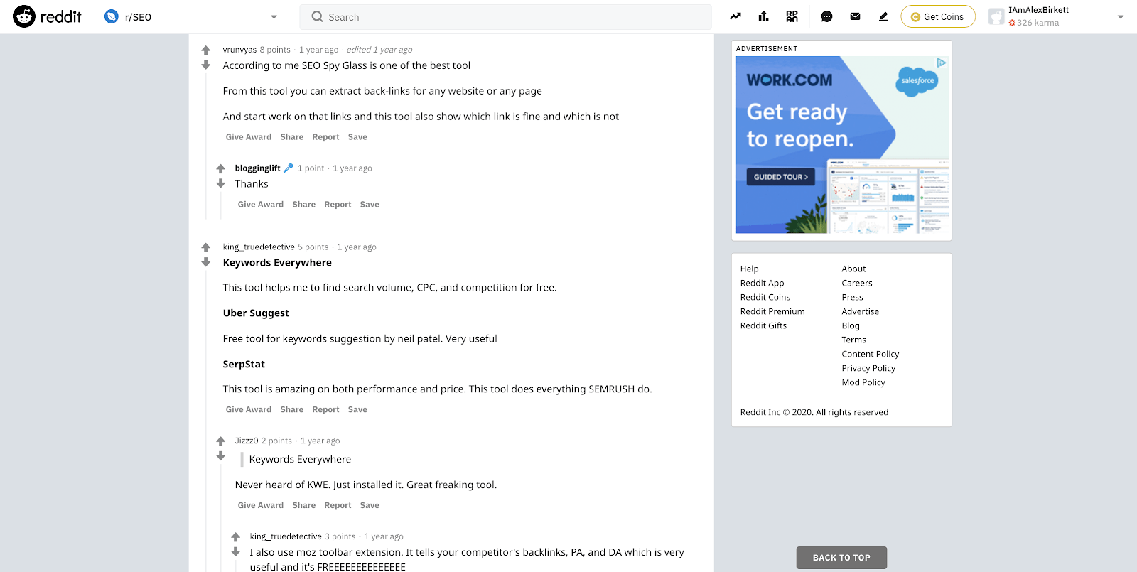 Best SEO tools - Reddit Thread