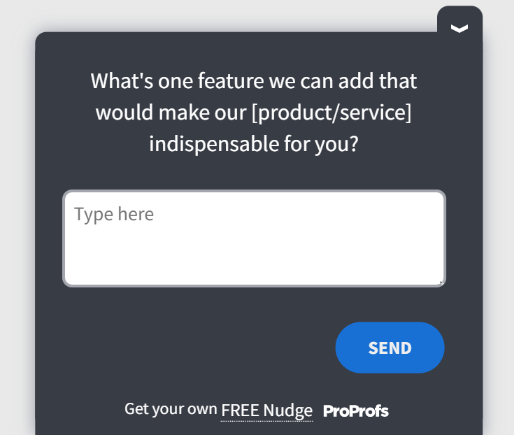 feature specific app feedback template