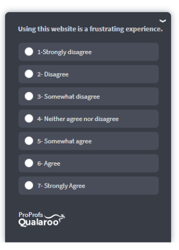 Usability Metric for User Experience Survey question 2