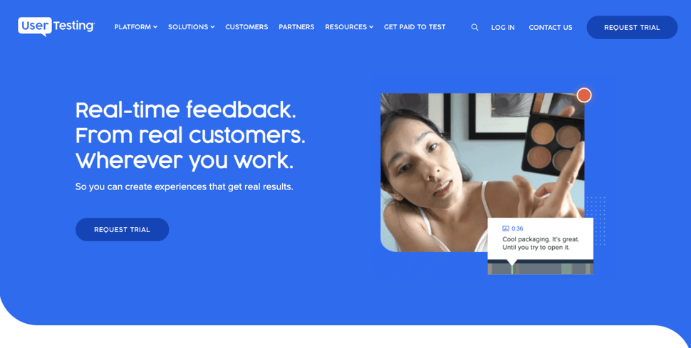 Usertesting product feedback tool