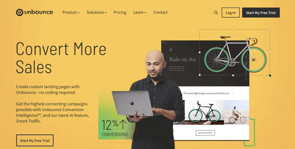 Unbounce is the top landing page tools