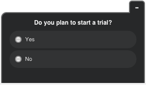 Do you plan to start a trial?