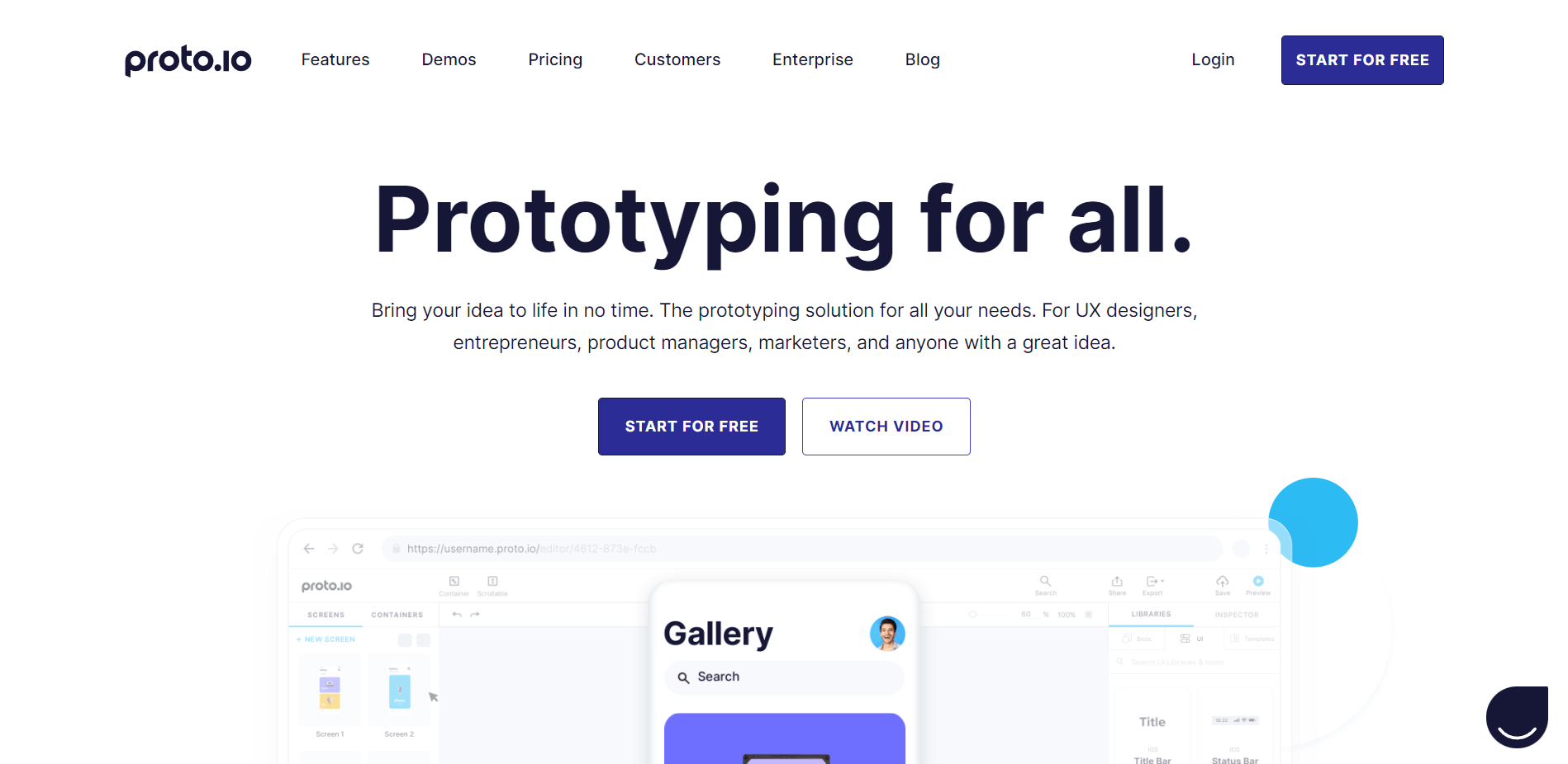 Proto.io best UX design tool