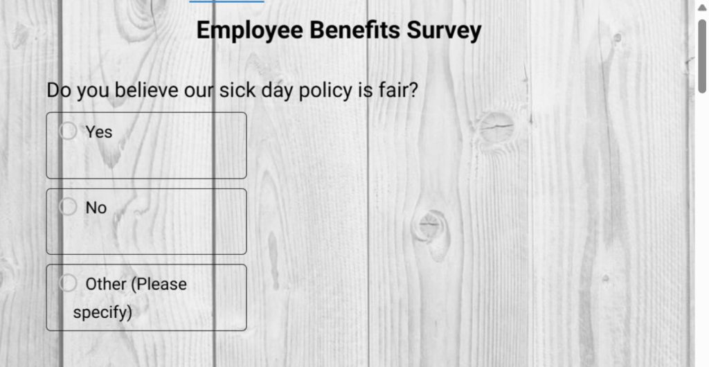 Employee benefits survey template