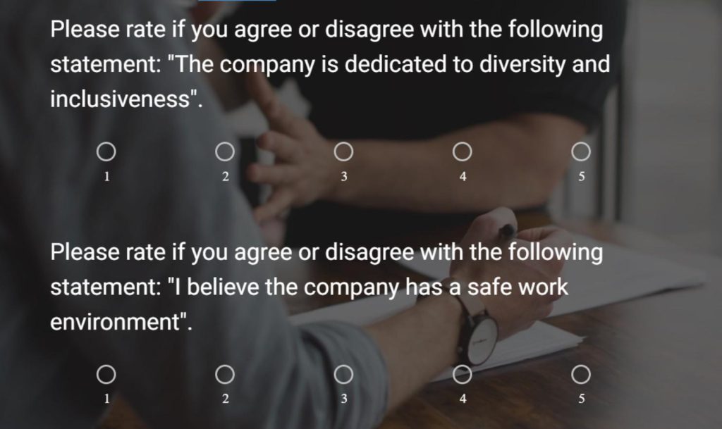 Diversity and inclusion survey template for employees