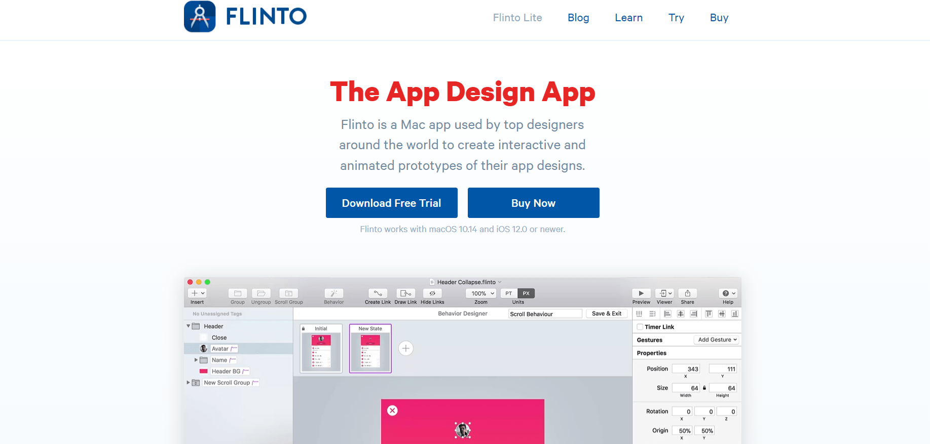 Flinto the best tool for prototyping 