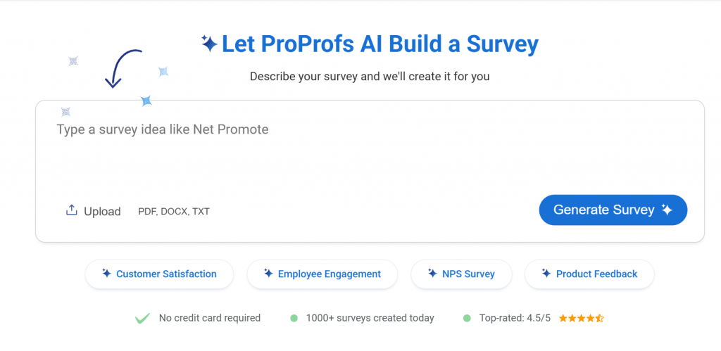 Build your employee satisfaction survey with AI