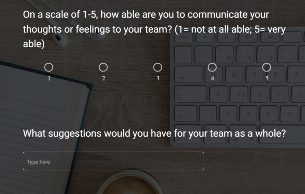 Communication feedback survey template