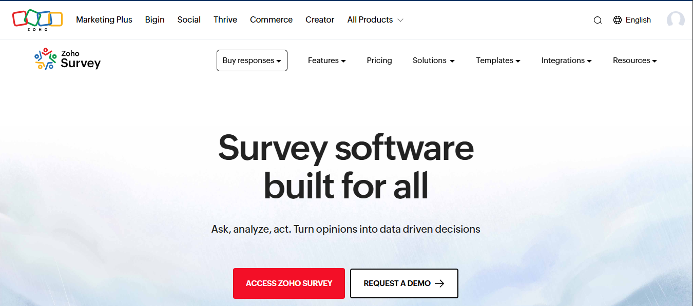Zoho Survey screenshot Qualtrics alternatives
