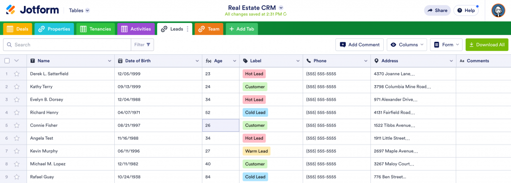 Jotform: Best lead generation tool for Lead Forms With Payments and E-Signatures