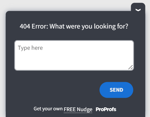 404 error template feedback to grow your email list