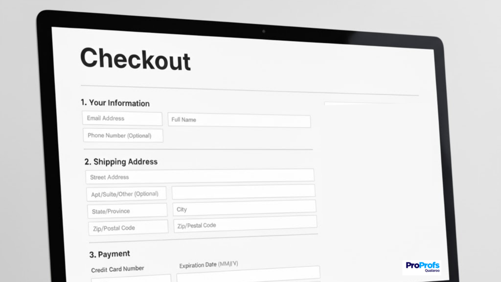 checkout form template to reduce cart abandonment