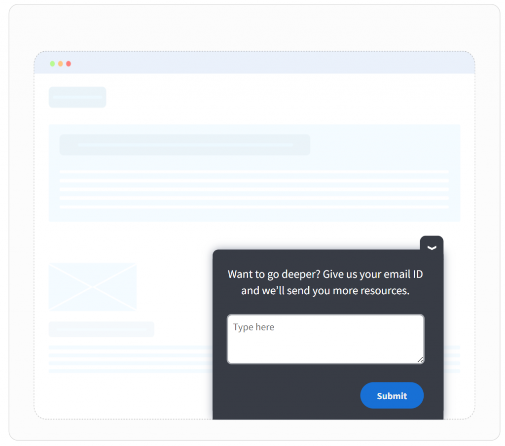post-conversion prompt for capturing emails