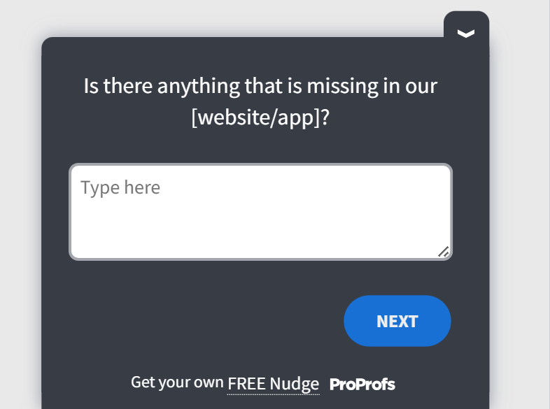 usability feedback template to grow email list