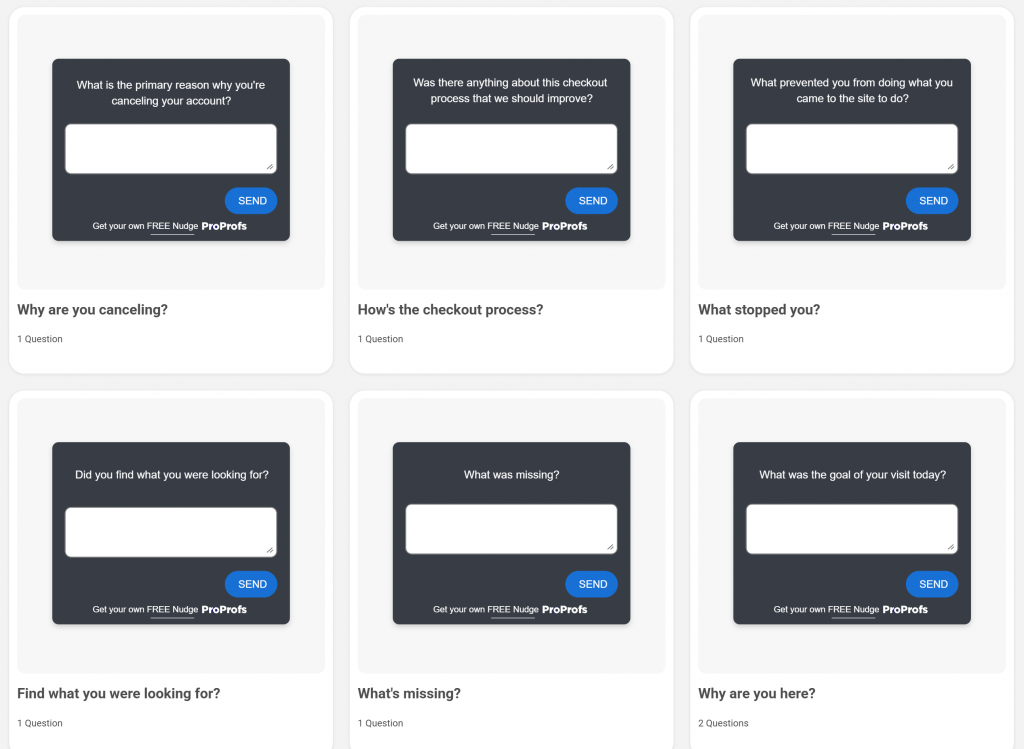 exit intent cart abandonment templates