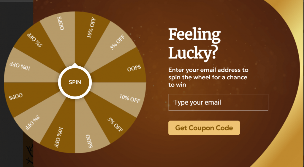 gamification popup template for user intent