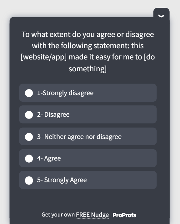 User Effort template