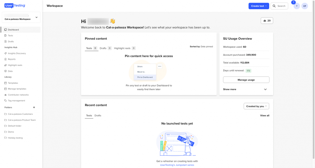 UserTesting_dashboard