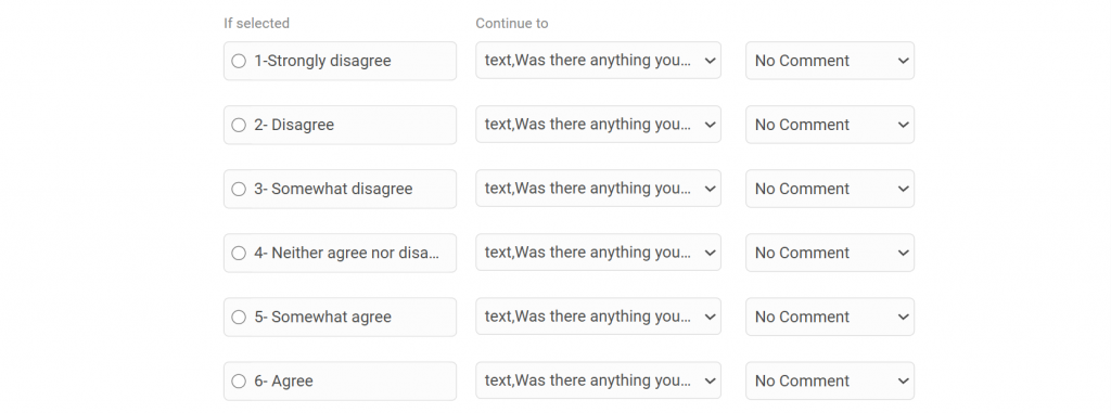 branching logic in UX survey