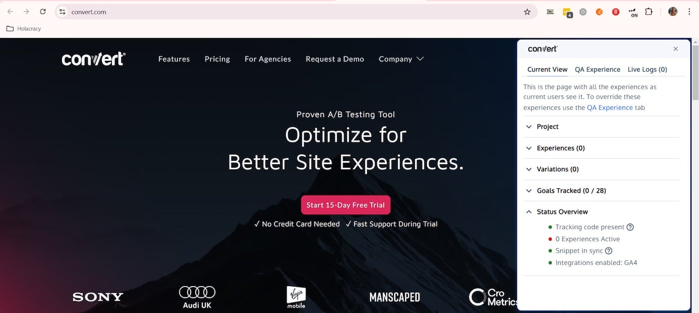 convert experiences