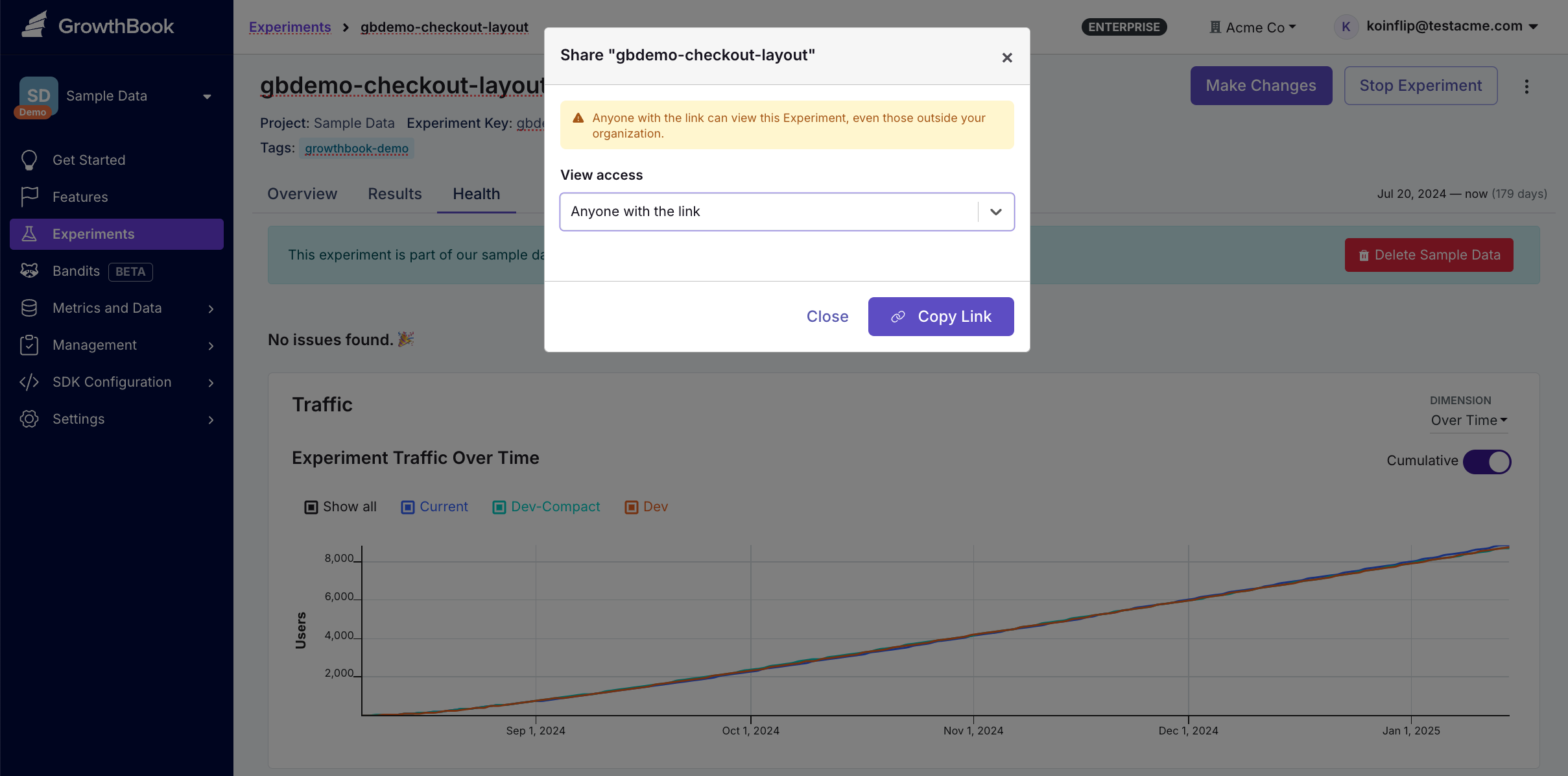 growthbook a/b testing