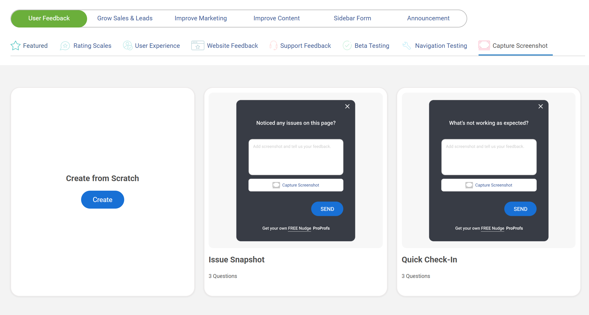 Screen Capture Templates