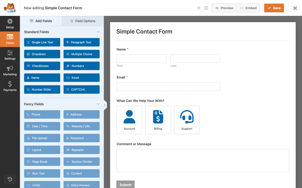 WPForms: Best Jotform competitor for Native WordPress Form Building