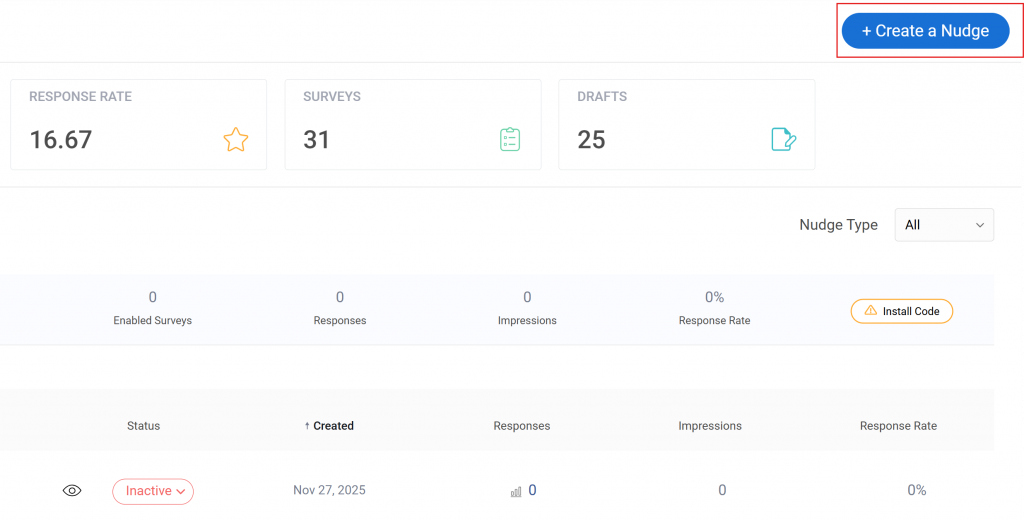 Creating a Nudge on Qualaroo