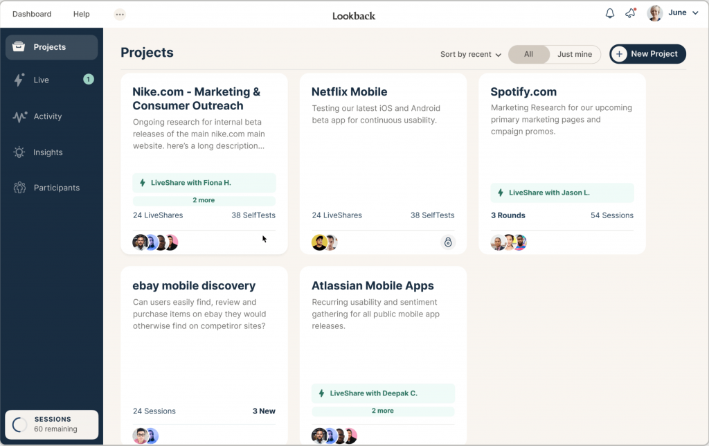 Lookback usability testing tool