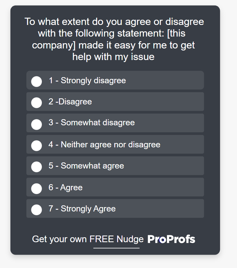 CES survey template