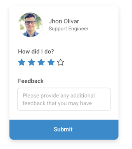 ask feedback using live chat
