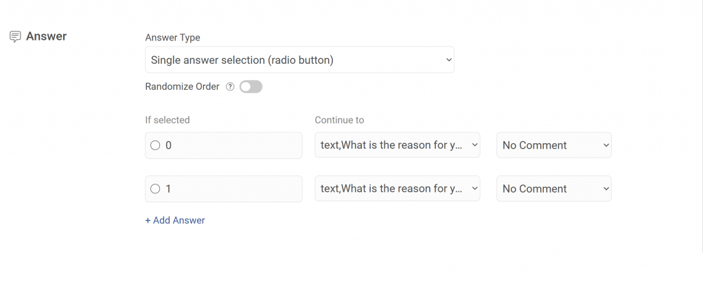 survey question branching in Qualaroo