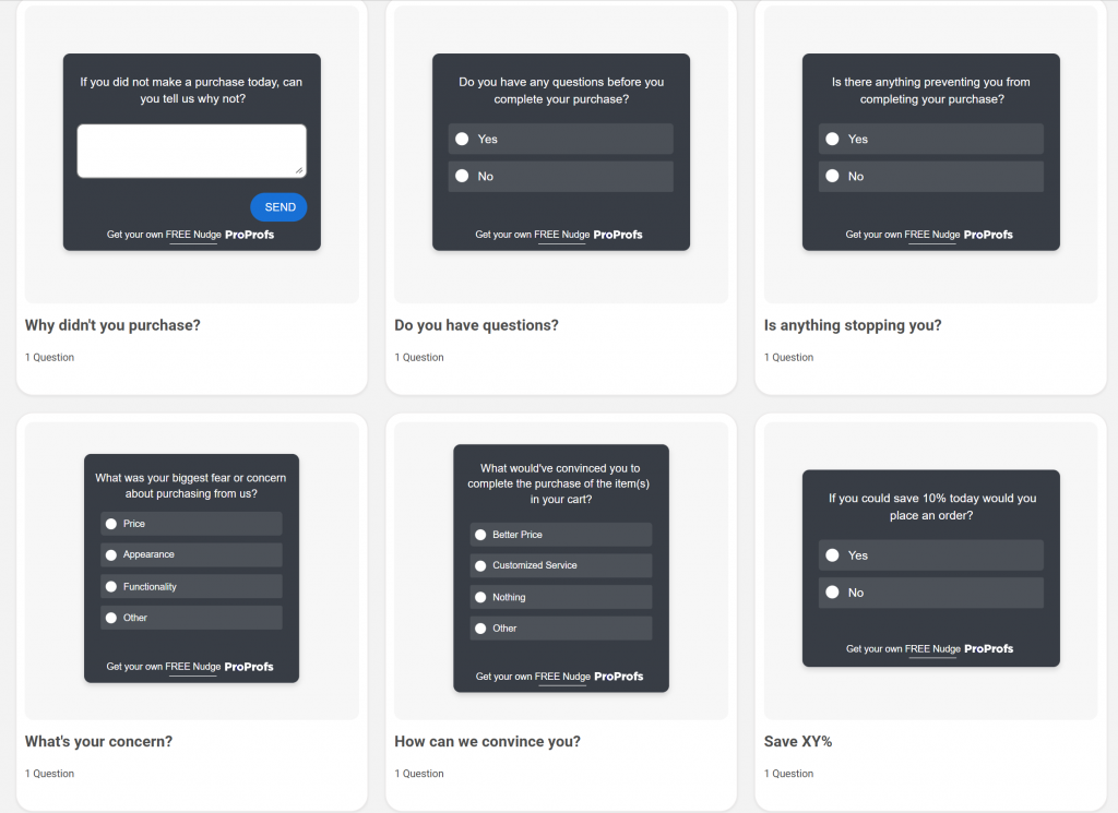 sales and leads survey templates for customer feedback management
