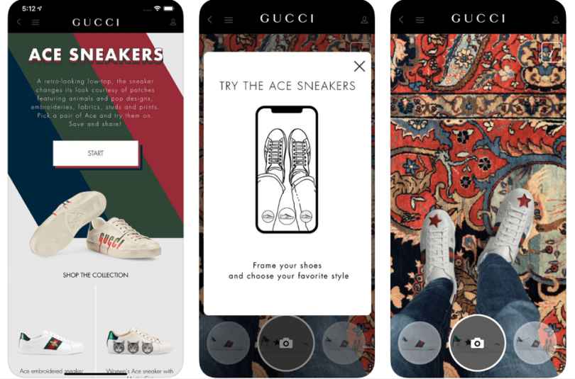 how Gucci does reduce shopping card abandonment on their iOS app