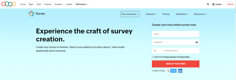 SurveyLegend ® Survey Fields: Welcome Page