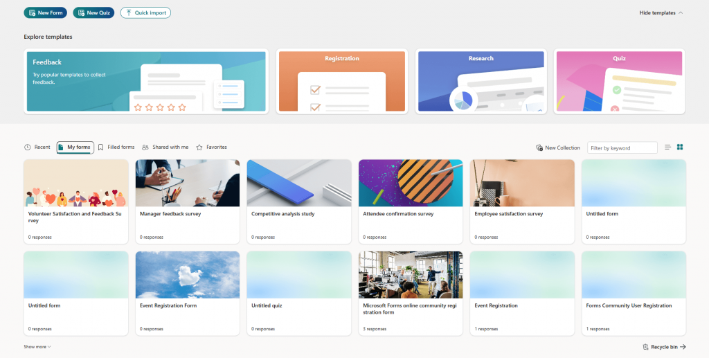 microsoft forms anonymous survey