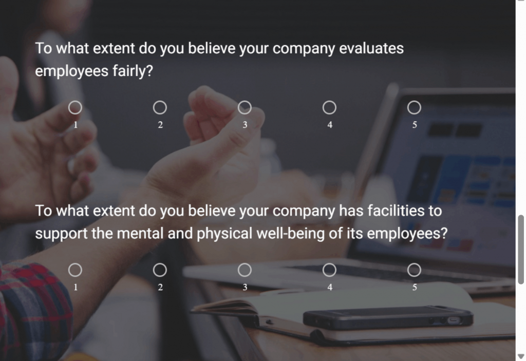 employee engagement survey questions - Qualaroo
