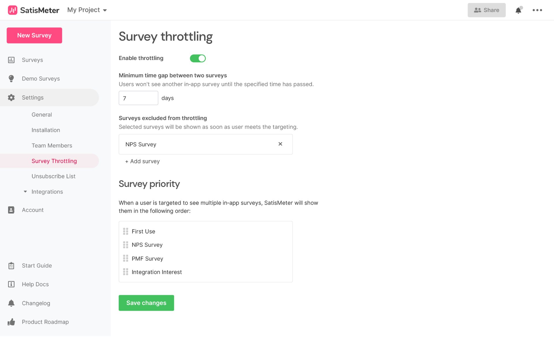 satismeter feedback