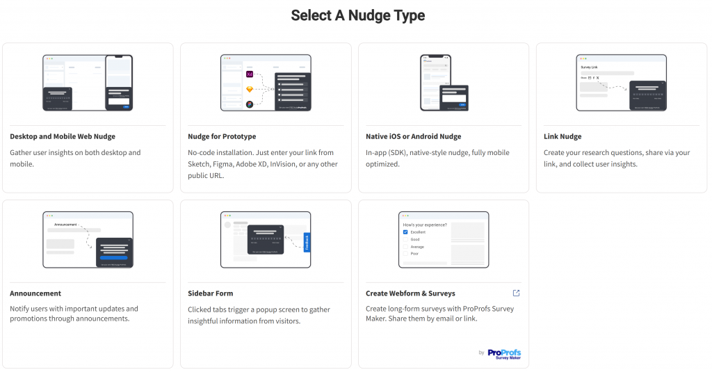 Select the channel type for the nudge