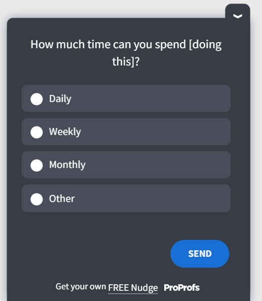 Non-profit skills and availability survey template