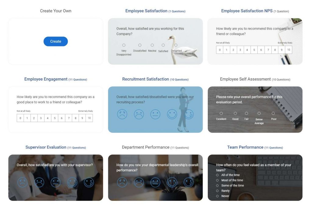 employee survey pulse templates