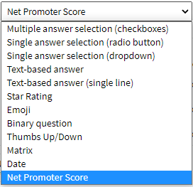 Answer Selection Type on Qualaroo