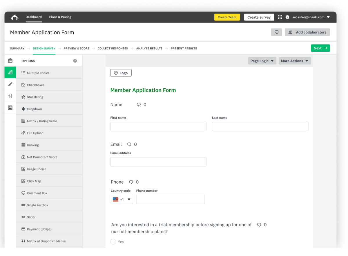 surveymonkey feedback tool