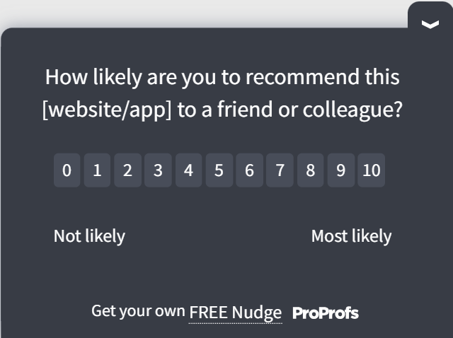 Onboarding NPS survey template